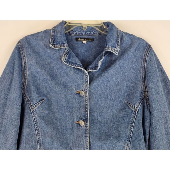 Guess Jean Jacket Womens Large Blue Denim Classiccore Casual Vintage USA - Picture 7 of 11